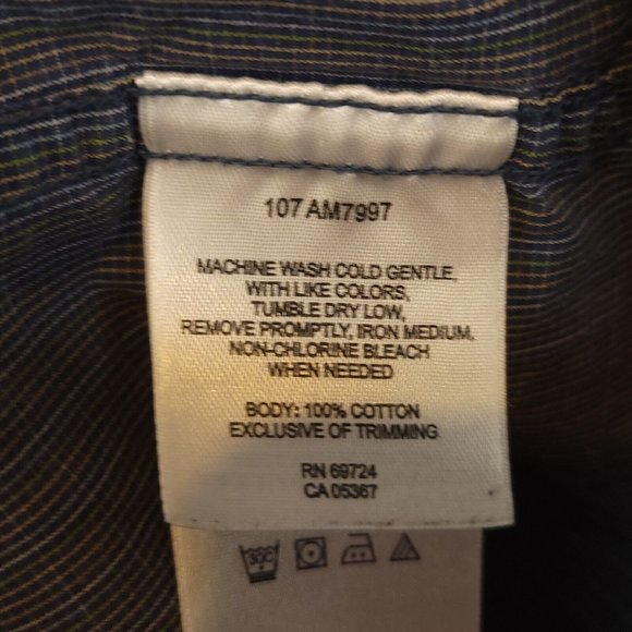 Columbia Mens Shirt Button Up Plaid Blue Short Sleeve Pocket 100% Cotton L‎ - Picture 7 of 12